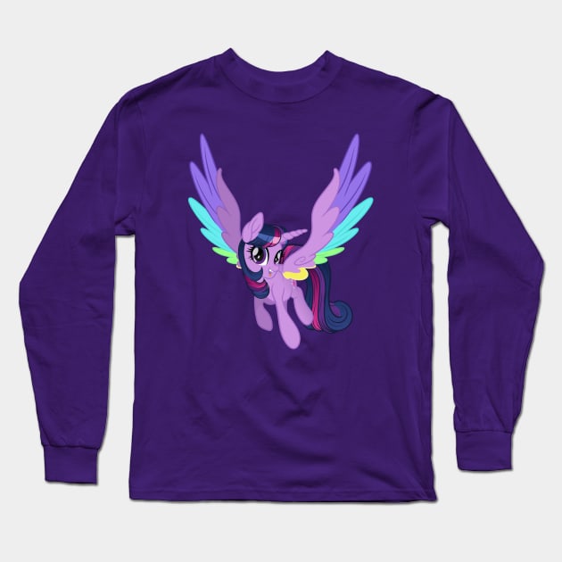 My Little Pony Rainbow Wings Twilight Sparkle Long Sleeve T-Shirt by SketchedCrow